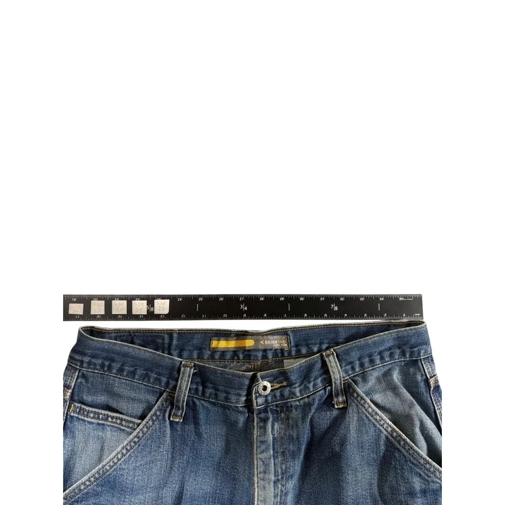 VTG Levi's Silver Tab Carpenter Jeans Mens 34x30 Blue Denim Baggy Y2K Wide Leg